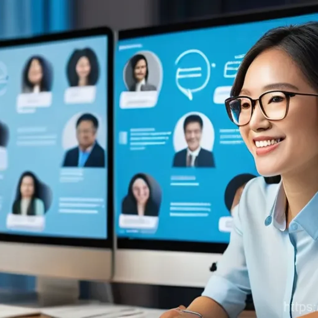 지적재산권 분야에서의 네트워킹 팁 - **Image Prompt: Online Intellectual Property Community Engagement**
A diverse group of intellec...