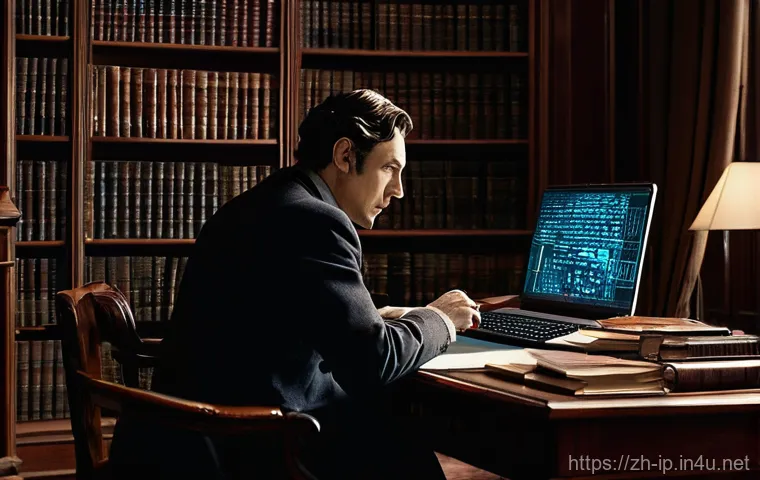 지적재산권 컨설턴트로서의 하루 - **Prompt:** A highly focused intellectual property consultant, either male or female, in their late ...