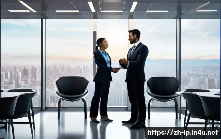 지적재산권과 비즈니스 전략 수립 - **Prompt:** A dynamic and diverse group of confident business professionals, including men and women...